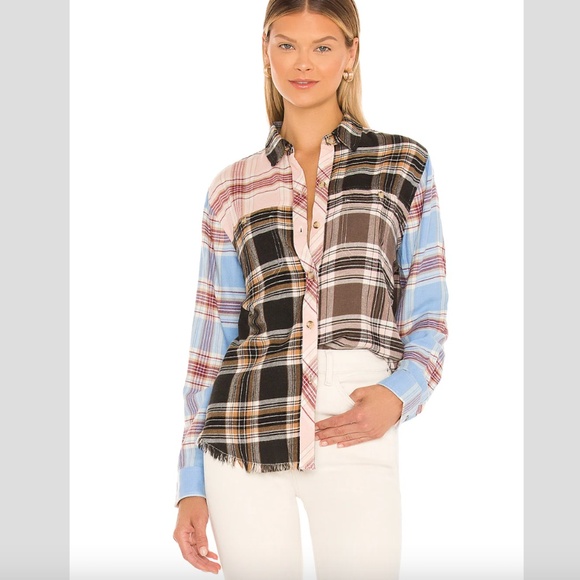 Rails Brando flannel button down Top in  "Chelsea Plaid" - Picture 1 of 5
